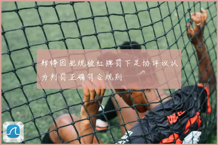 郑铮因犯规被红牌罚下足协评议认为判罚正确符合规则